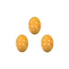 Easter Eggs Filled with Milk Cream & Praline 1kg Polka Dot Gold