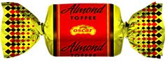 TOFFEE CANDIES ALMOND FLAVOR DOUBLE/TWIST 3kg