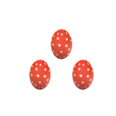 Easter Eggs Filled with Milk Cream & Praline 1kg Polka Dot Red