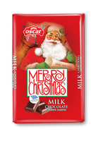 Πλακίδιο Σοκολάτας Γάλακτος "Merry Christmas" 25g