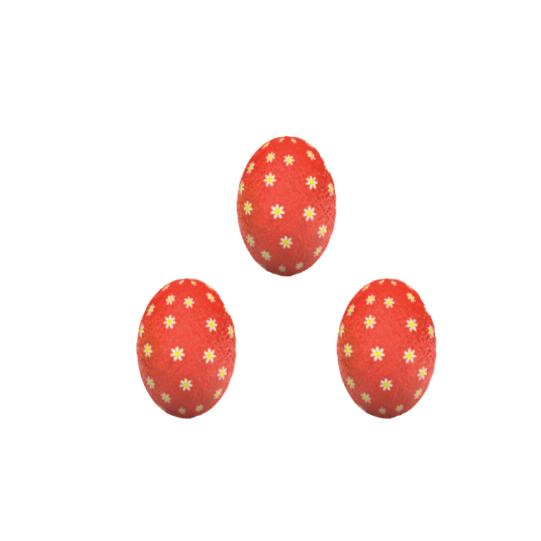 Easter Eggs Filled with Milk Cream & Praline 1kg Polka Dot Red