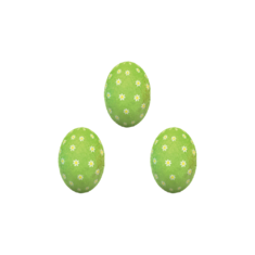 Easter Eggs Filled with Milk Cream & Praline 1kg Polka Dot Green