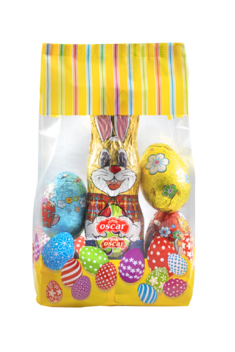 Bag with Bunny & Colored Milk Chocolate Eggs 175g