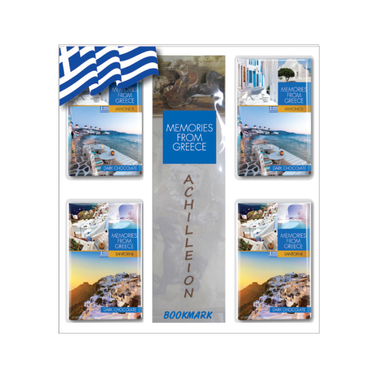 Memories from Greece Box with Milk & Dark Chocolate 100g