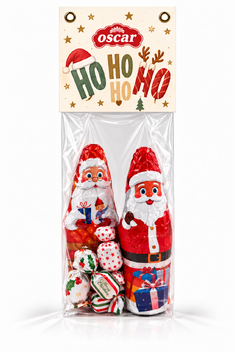 Bag with 2 Santa Claus & Milk Chocolates 200g