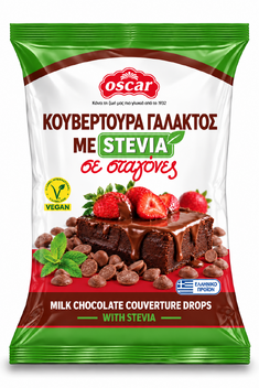 Milk Couverture Drops with Stevia 100g