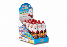 Display with Milk Chocolate Santa Claus 60g