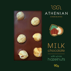 Αthenian Σοκολάτα Γάλακτος με Φουντούκι 90g