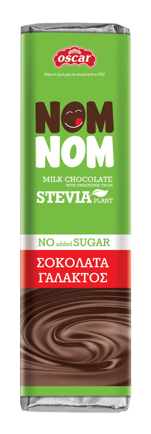 NOM NOM Σοκολάτα Γάλακτος με Στέβια