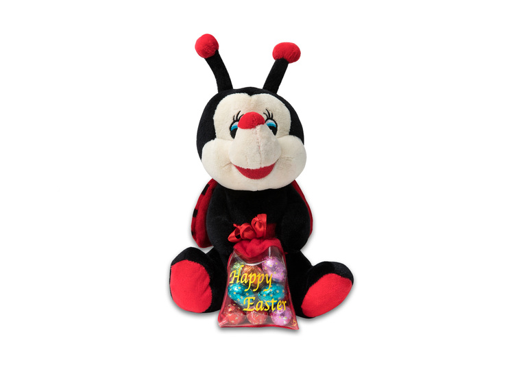 Plush Toys: Duck, Lady Bug with Milk Chocolate Mini Eggs “OSCAR” 80g