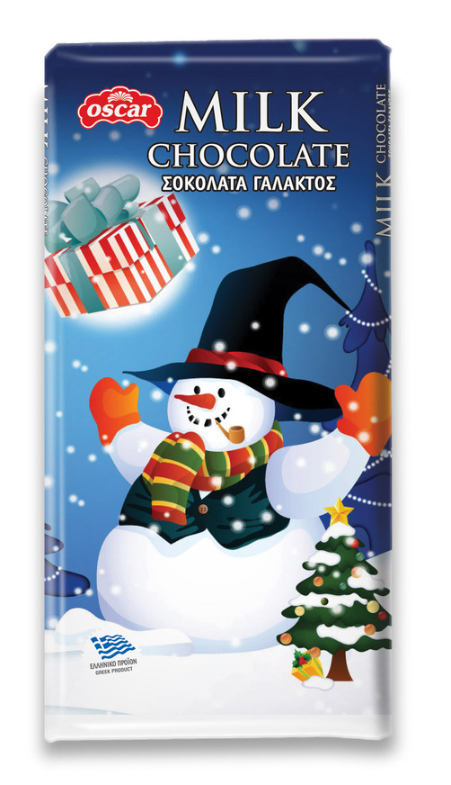 Πλακίδιο Σοκολάτας Γάλακτος "Merry Christmas" 85g