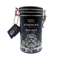 Athenian Μεταλλικός Κύλινδρος "Greek Gods" Mini Mix Dark & Γάλακτος 150g