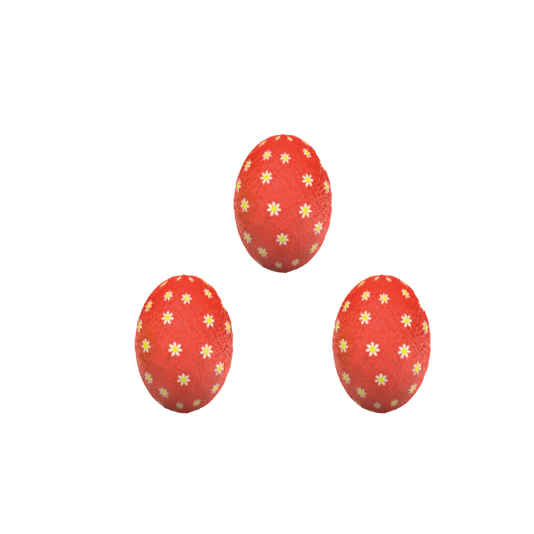 Easter Eggs Filled with Milk Cream & Praline 1kg Polka Dot Red