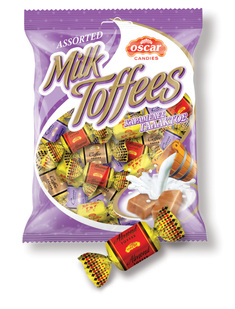 Καραμέλες Toffee Γεύσεις Καφέ, Κακάο, Αμύγδαλο ΔΦ 300g