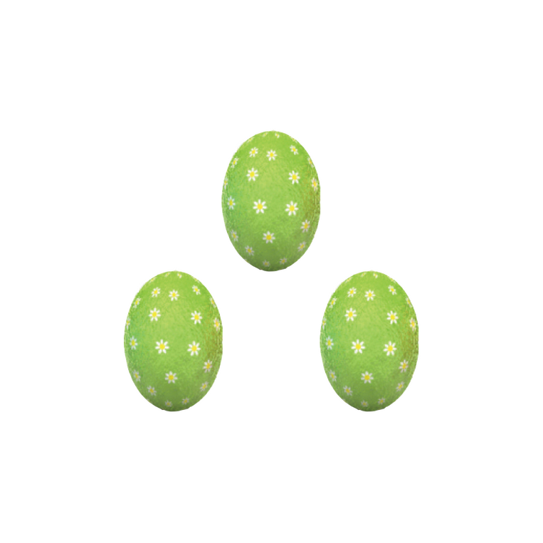 Easter Eggs Filled with Milk Cream & Praline 1kg Polka Dot Green