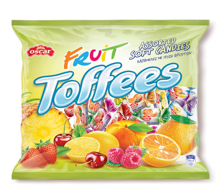 Καραμέλες Toffee Διάφορες Γεύσεις Φρούτων 1kg