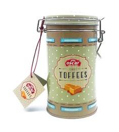 Μεταλλικός Κύλινδρος με Milk Toffees 250g