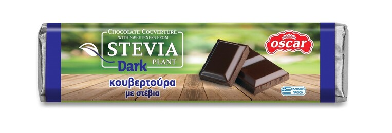 Κουβερτούρα dark με Stevia 125γ