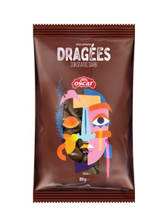 Almond dark chocolates dragees 80g