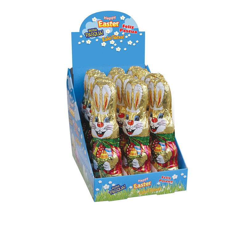 Πασχαλινός Λαγός Display με Σοκολάτα Γάλακτος 100g