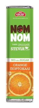 NOM NOM Dark Chocolate with Orange Pieces with Stevia