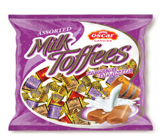 Καραμέλες Toffee Γεύσεις Καφέ - Κακάο - Αμύγδαλο ΔΦ 1kg