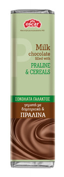 Γεμιστή  σοκολάτα γάλακτος με πραλίνα & δημητριακά 42γ