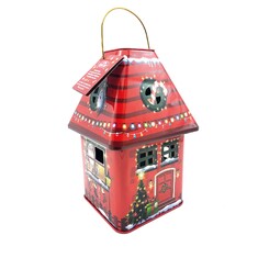 Μεταλλικό X-MAS Διακοσμητικό Σπιτάκι με Σοκολατάκια 150g