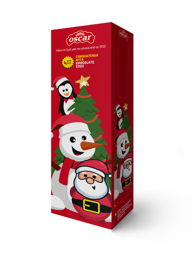 X-MAS Κουτί με 4 Αυγά Σοκολάτας 80g (4x20g)