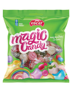 Καραμέλες Κρυσταλλικές Μπίλια Διάφορες Γεύσεις Φρούτων Magic Candy 100g