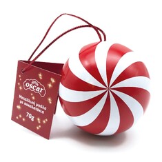 Μεταλλικές X-MAS Διακοσμητικές Μπάλες με Σοκολατάκια 70g