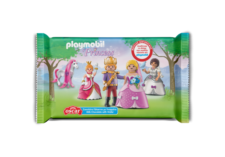 Σοκολάτα γάλακτος με γκοφρέτα Playmobil Girl 65g