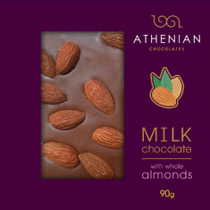 Αthenian Σοκολάτα Γάλακτος με Αμύγδαλο 90g
